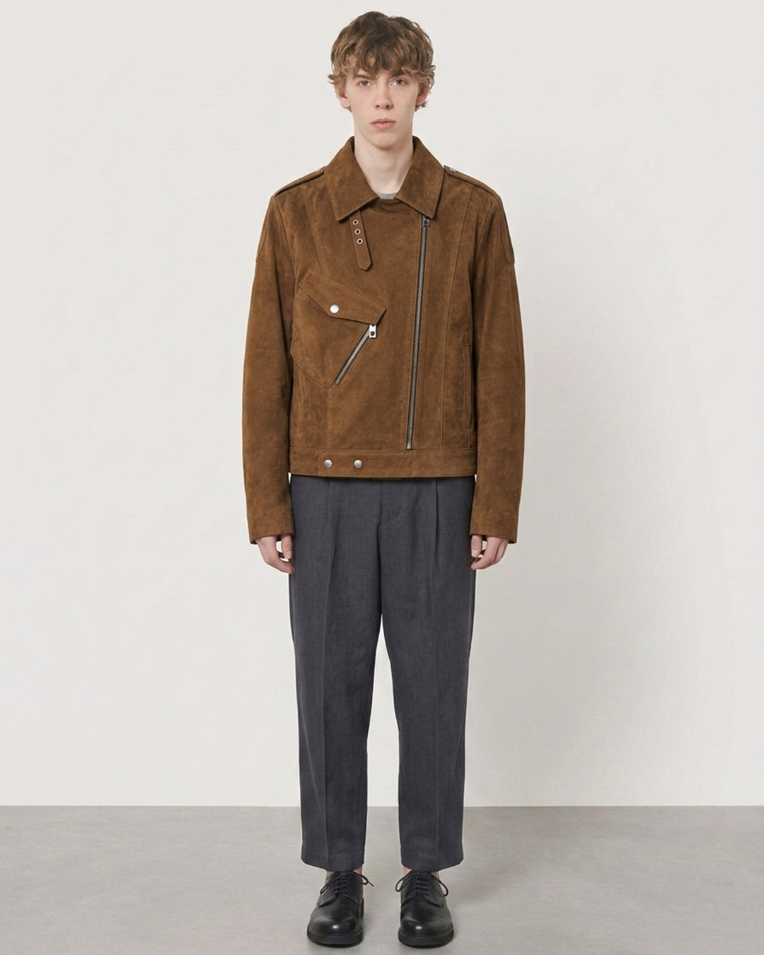 TRACE SUEDE BIKER JACKET