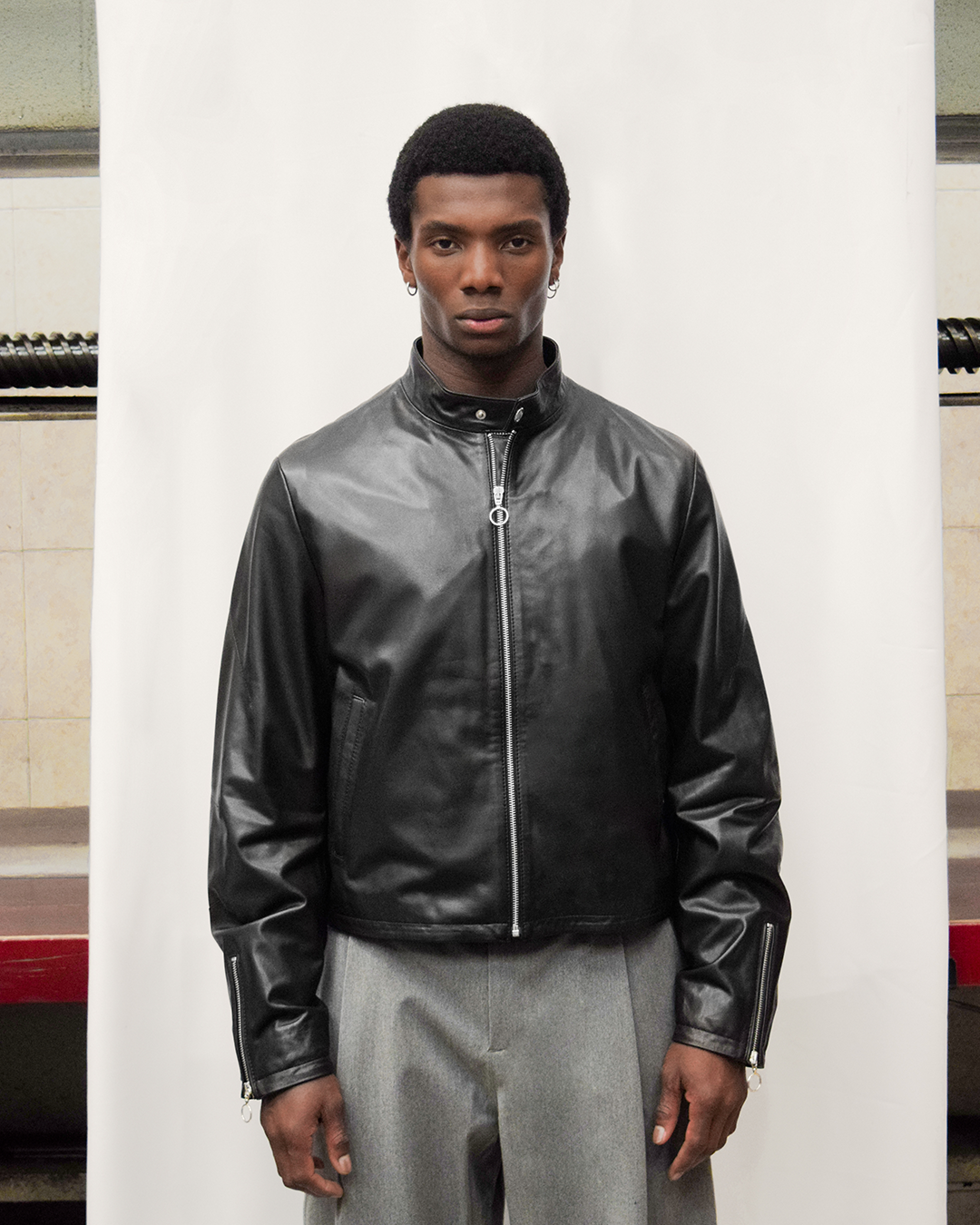 SHARD BIKER LEATHER JACKET