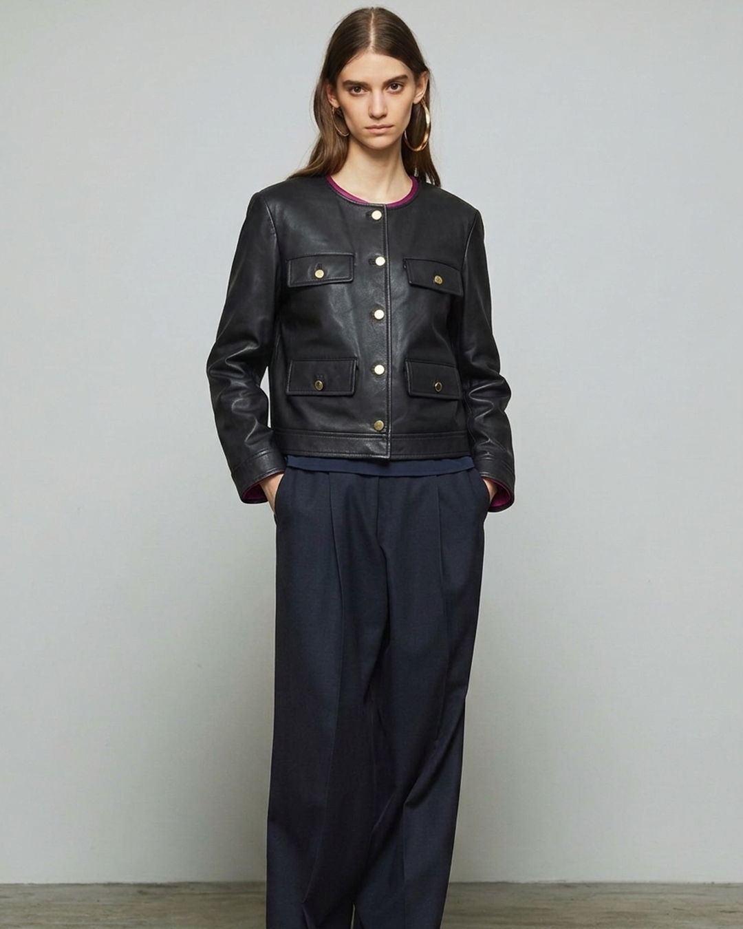 SERRA LEATHER BLAZER