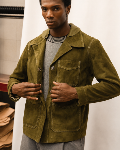 SLATE SUEDE JACKET