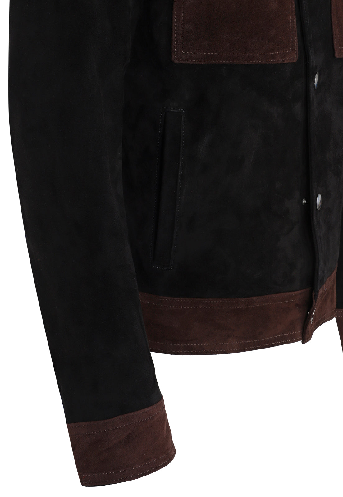 MONTIERI SUEDE JACKET NEGRO Y MARRÓN