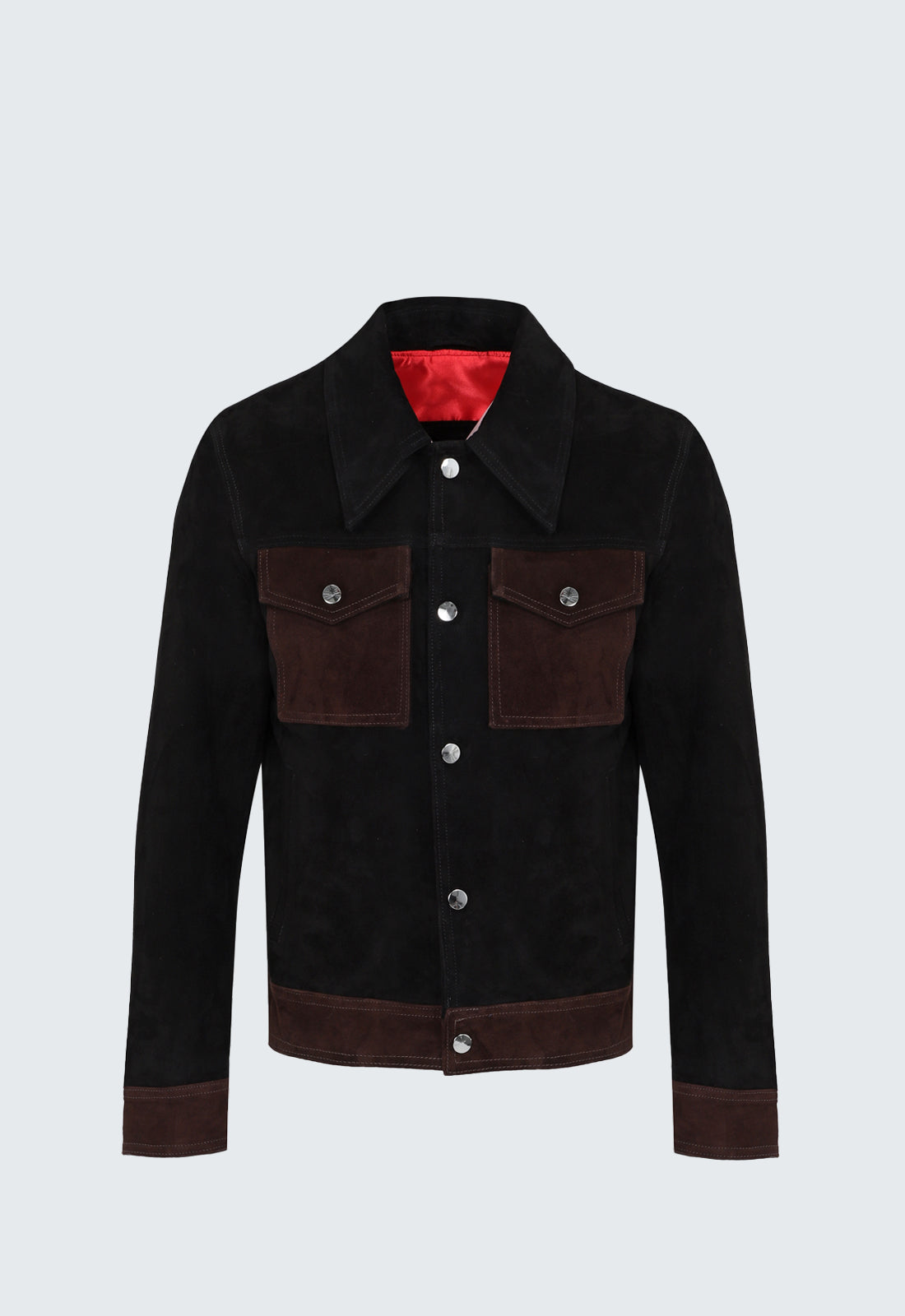 MONTIERI SUEDE JACKET NEGRO Y MARRÓN