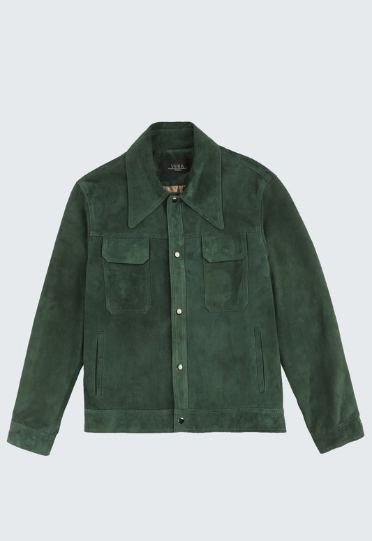 MONTIERI SUEDE JACKET VERDE