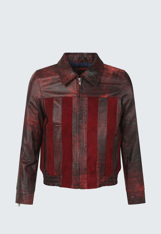 SAFARI JACKET WINE (EFECTO DESGASTADO)